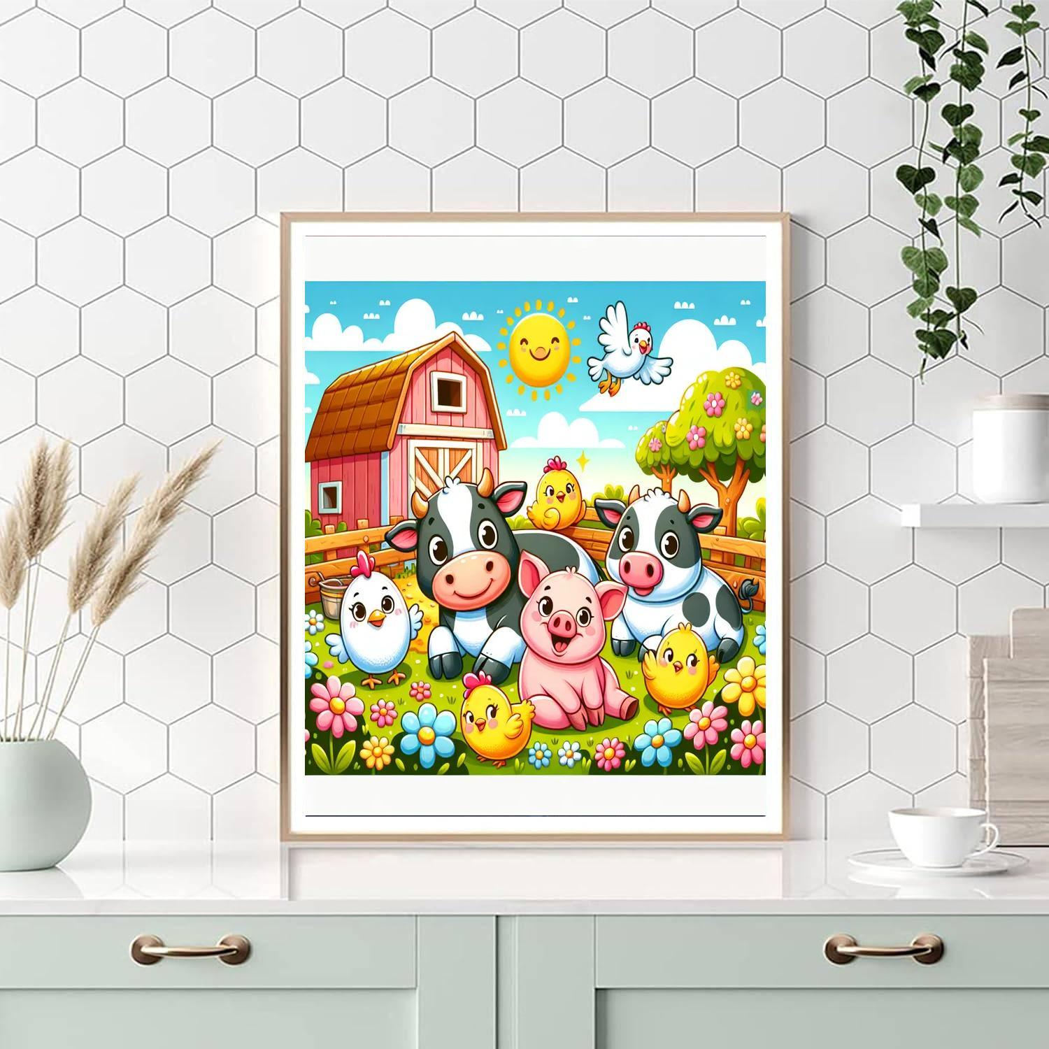 Sunny Side Of The Farm Numbered Painting Kits