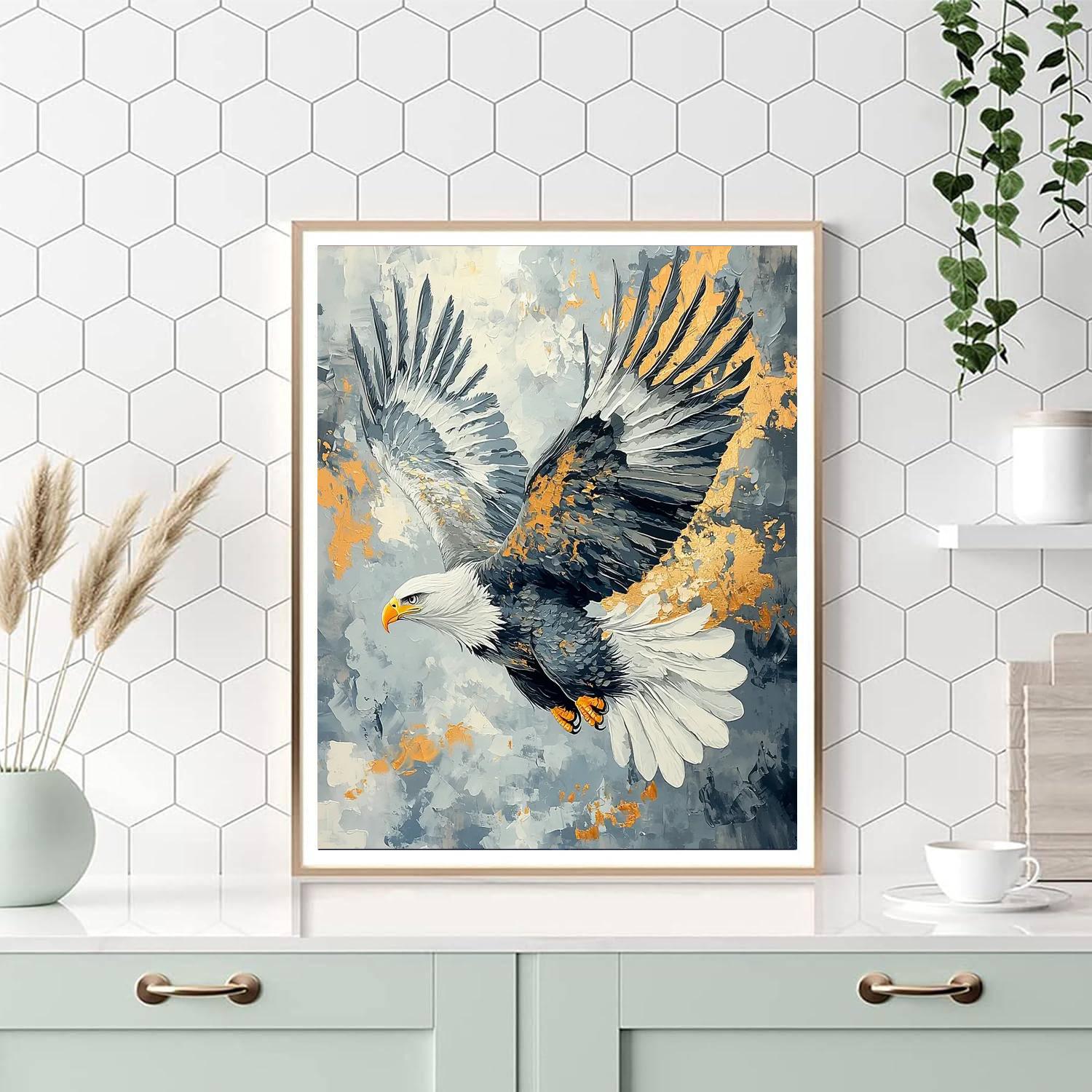 Michelangelo Inspired Eagle's Majesty  Painting Number Kit