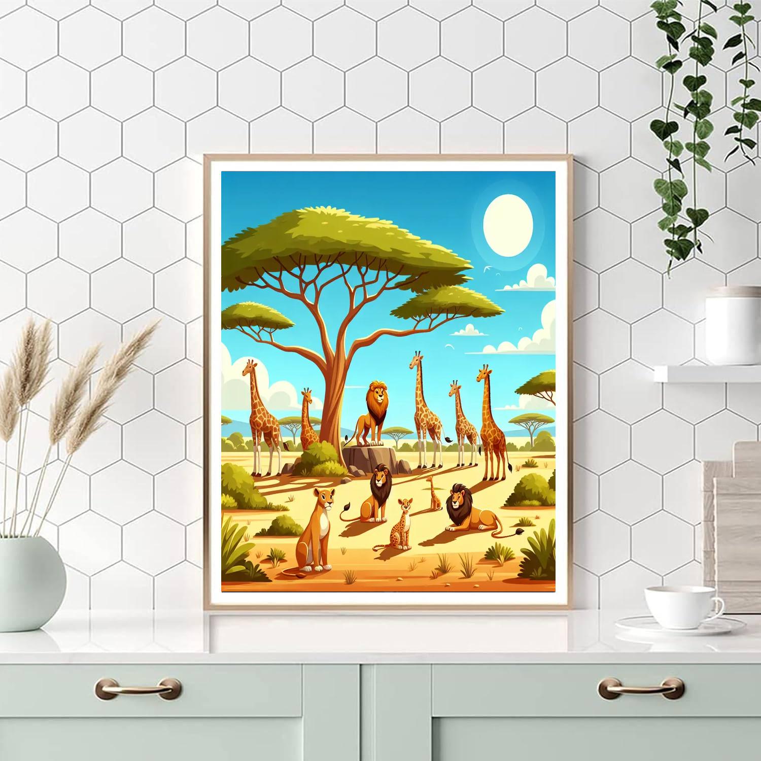 Sunny Savanna Painting Number Kit