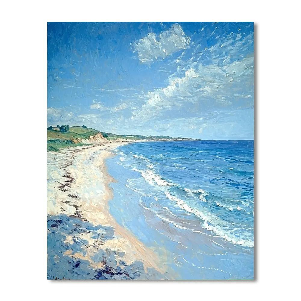 Berthe Morisot Inspired Seaside Solitude  DIY Paint By Numbers