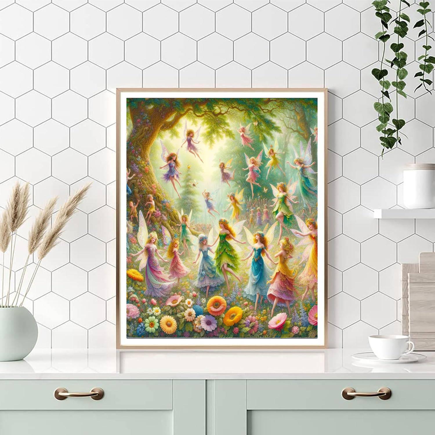 Sweet Dreams Of Woodland Fairies Paint By Numbers Art