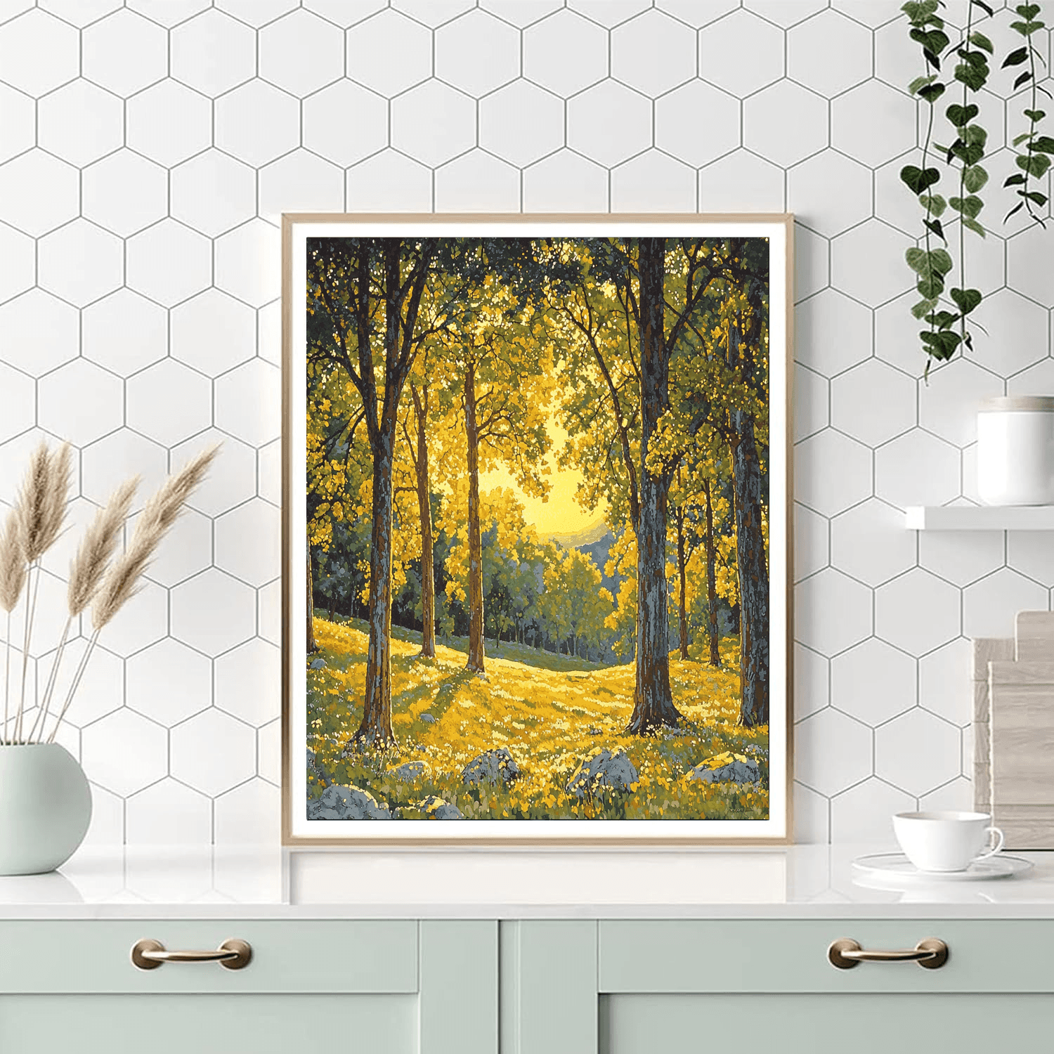 Maxfield Parrish Inspired Glimmering Groves  DIY Paint By Numbers