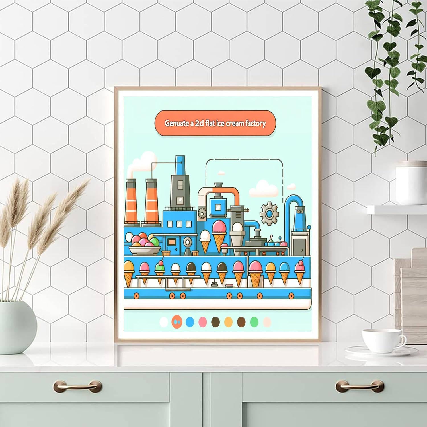Magical Ice Cream Factory Numbered Painting Kits