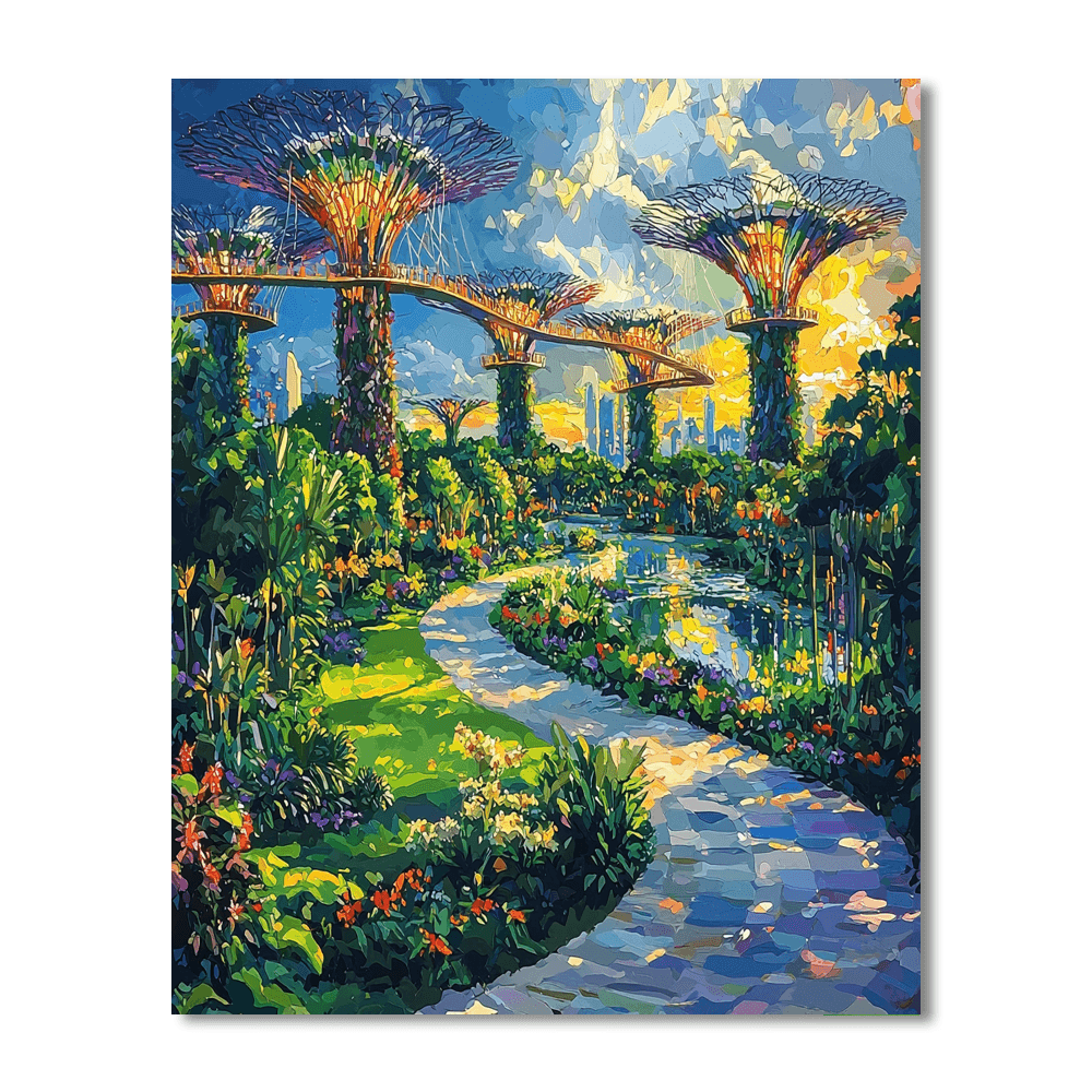 Gardens By The Bay - Singapore Paint By Numbers Art
