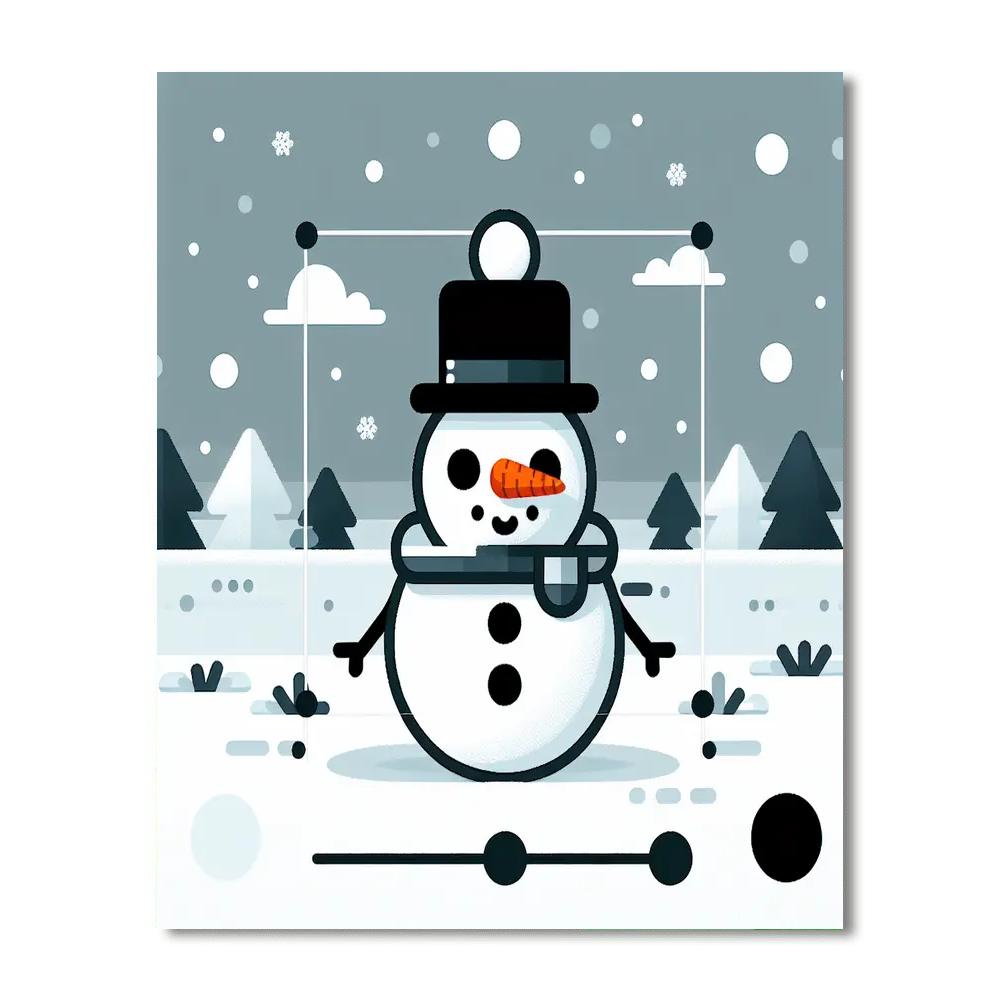 Frosty The Snowman Paint By Color