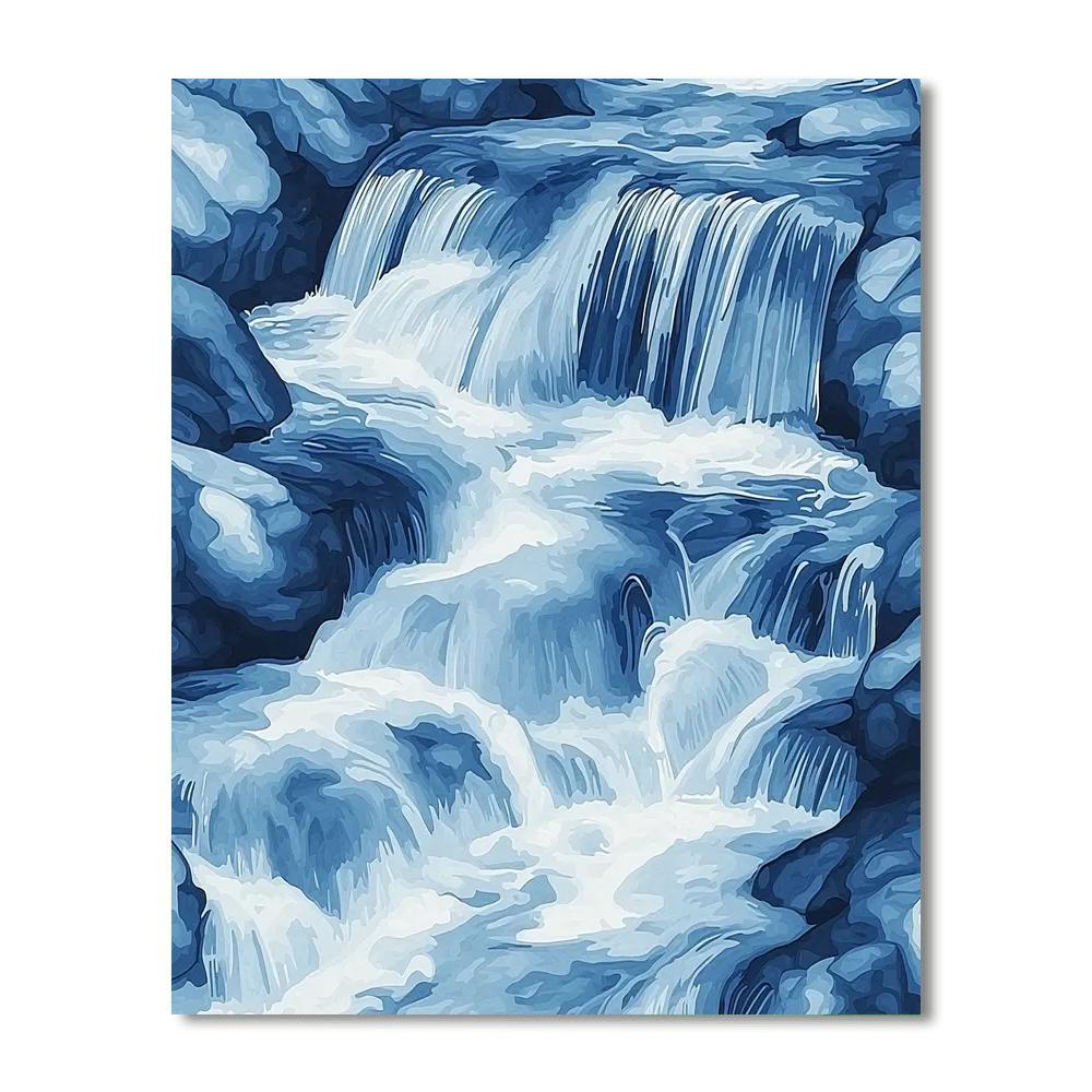 Michelangelo Inspired Serene Cascade  Painting Number Kit