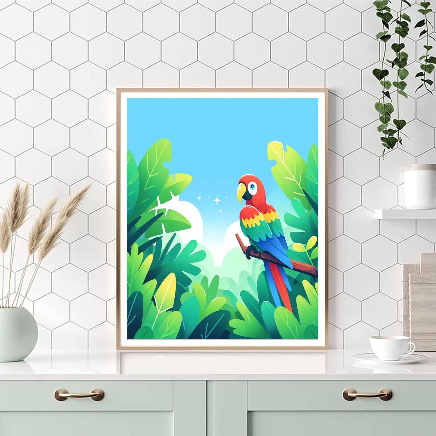 Marvelous Macaw Paint By Numbers Art