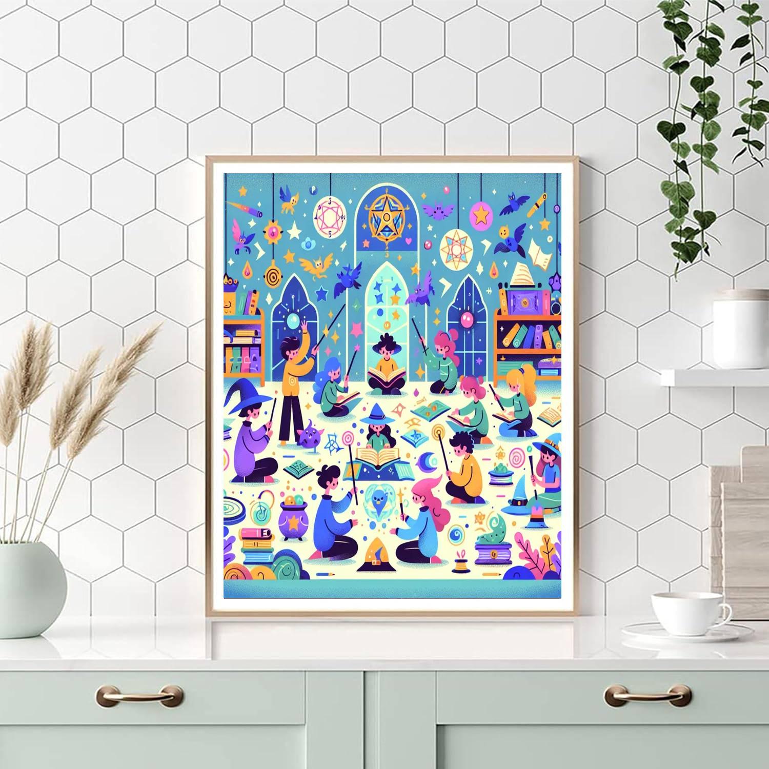 Wizard School Painting Number Kit