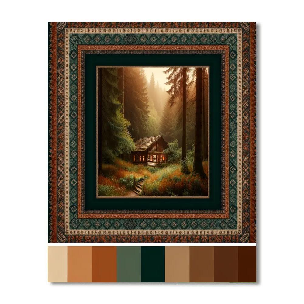 Forest Glen Throw Painting Number Kit