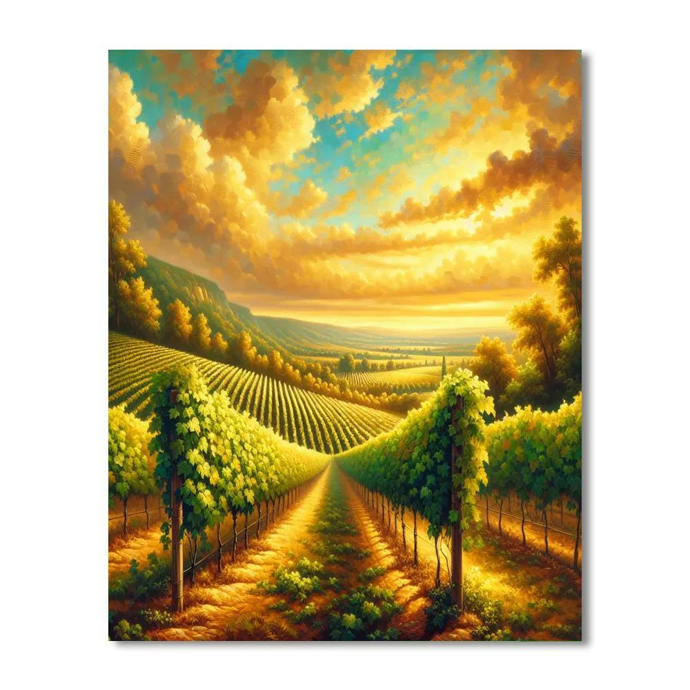 Rustic Vineyard Bliss Paint By Numbers Kits