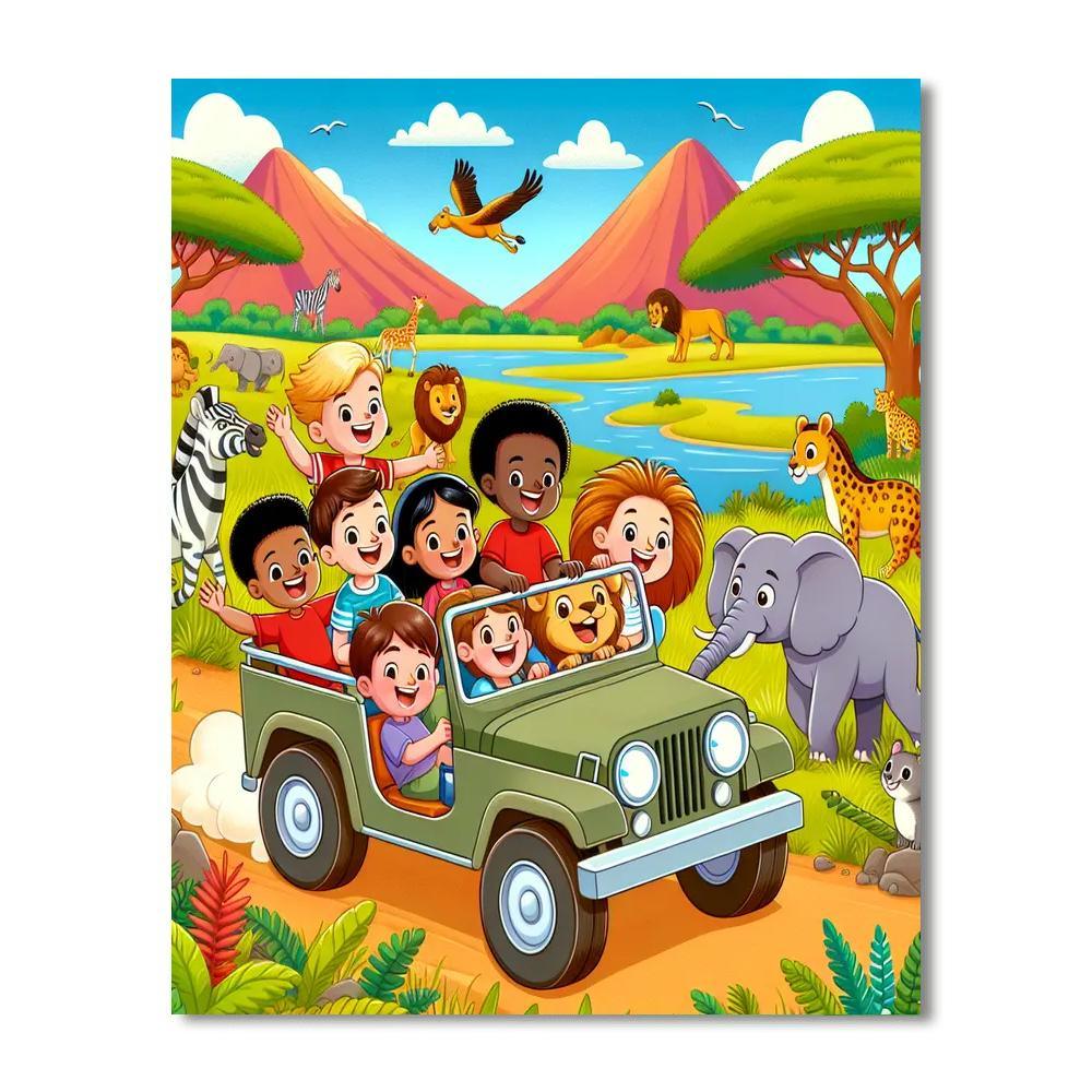 Wild Safari Excursion Paint By Number