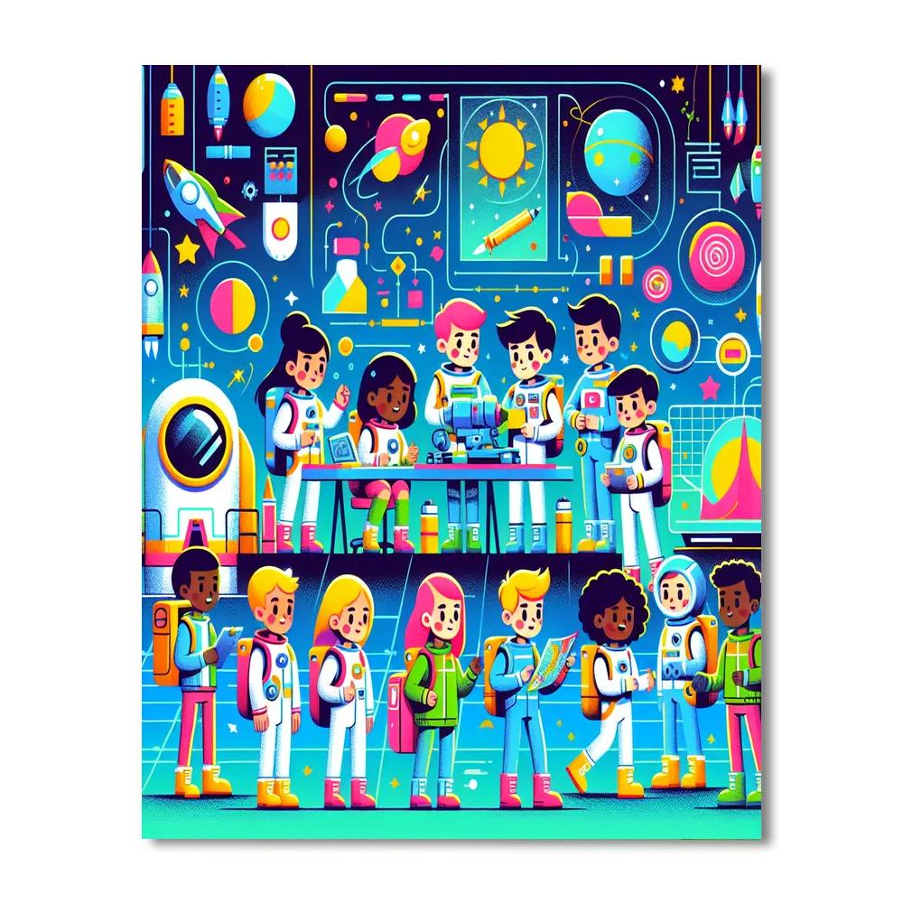 Space Mission Hq Numbered Painting Kits