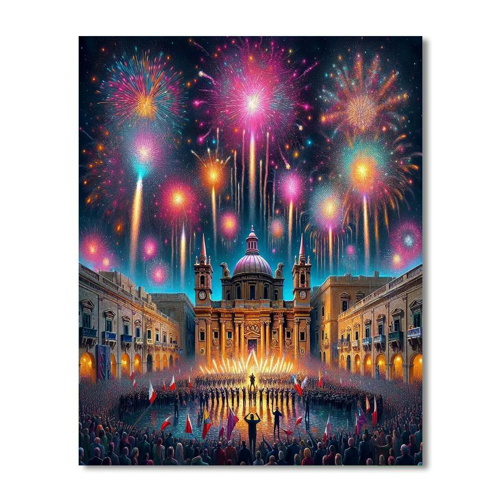 Feast Of Fire - Malta Painting By Numbers Kit