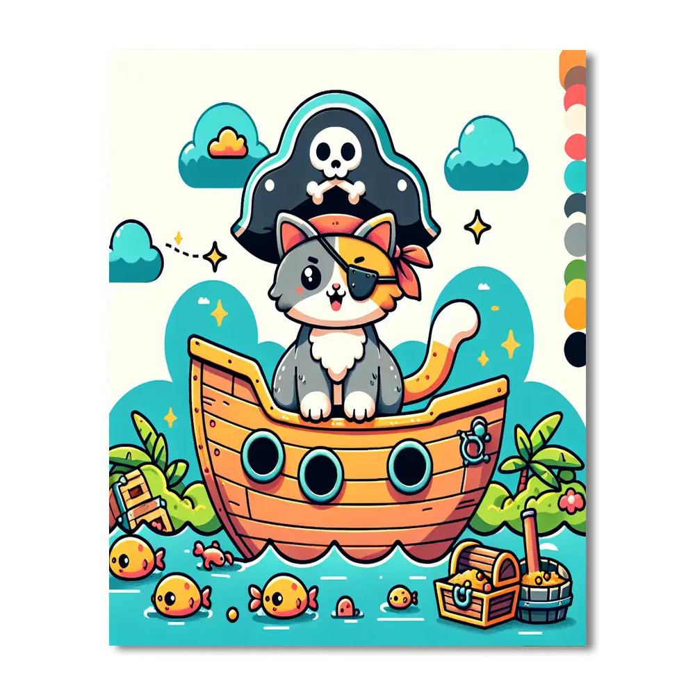 Adventures Of Pirate Paws Paint By Number
