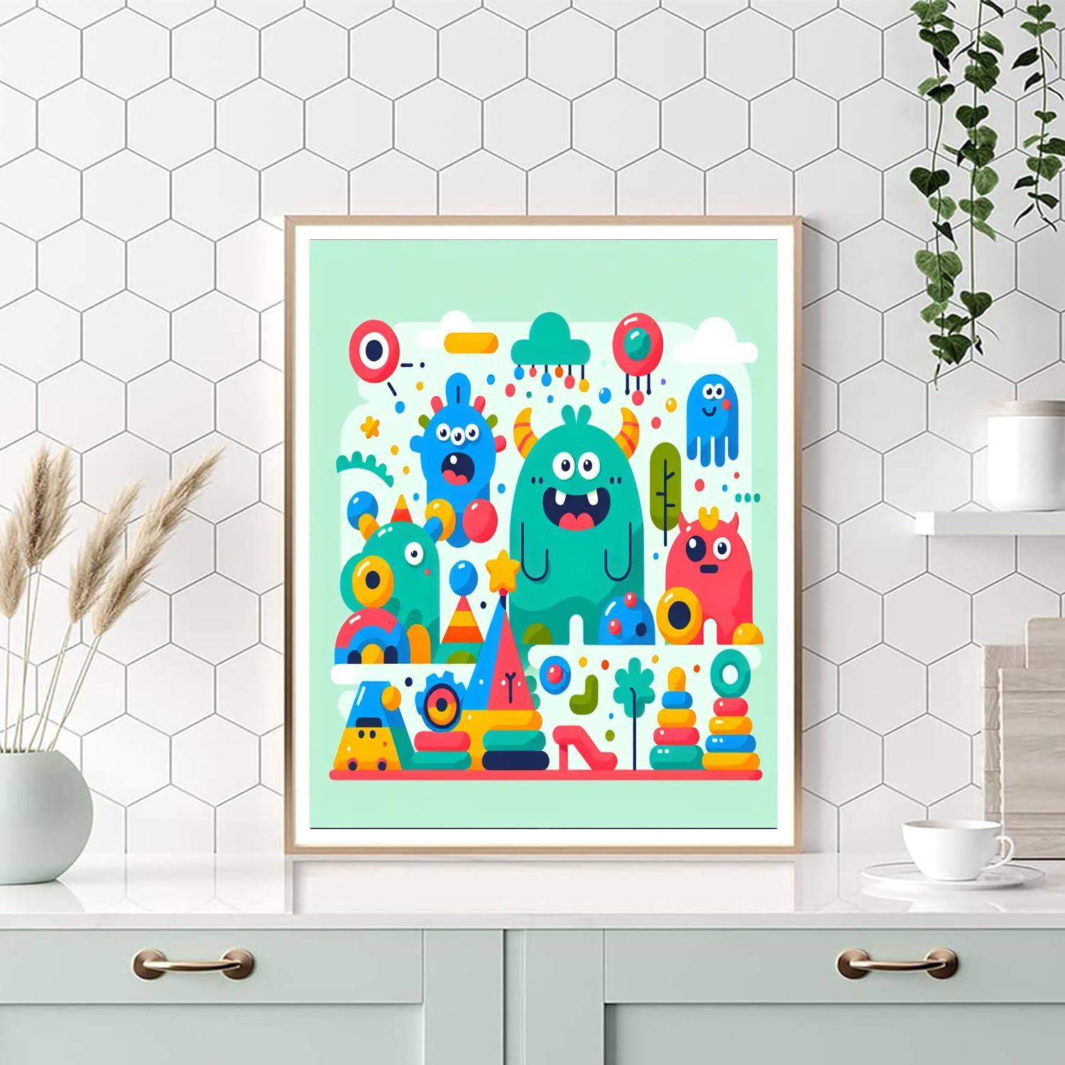 Friendly Monster Playland Numbered Painting Kits