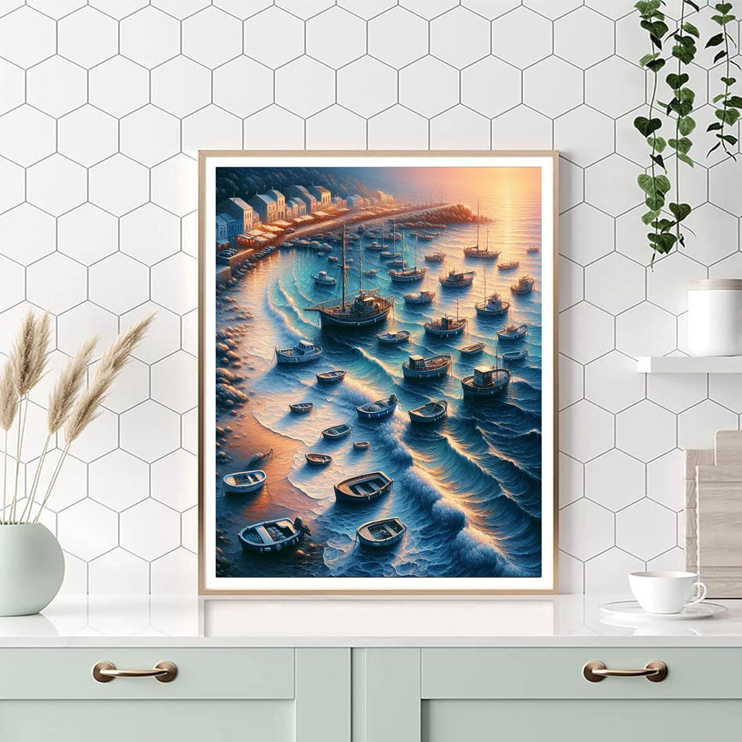 Nostalgic Harbor View Paint By Color