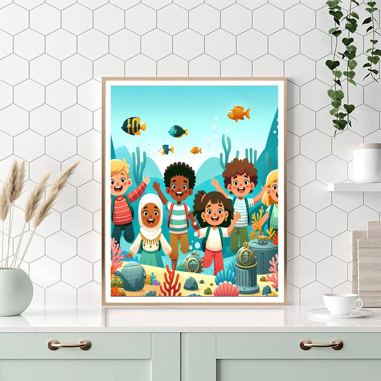 Underwater Explorer's Dream Paint By Color