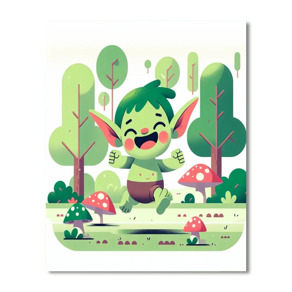 Giggly Goblin's Forest Frolic Painting Number Kit
