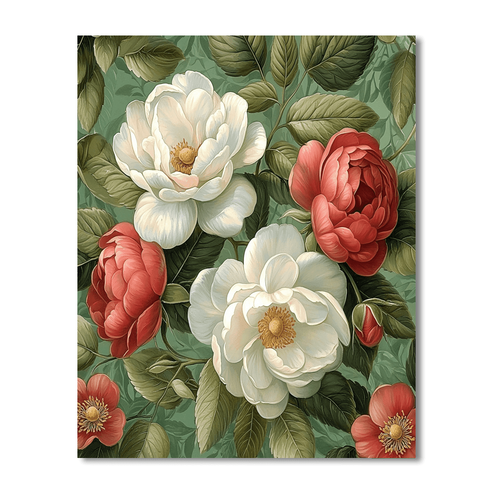 Pierre-Joseph Redouté Inspired Ethereal Blossom  Paint By Numbers Art