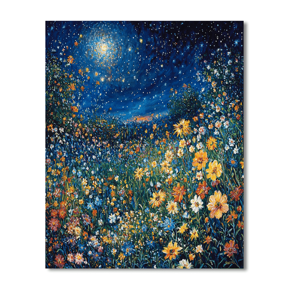 Claude Monet Inspired Mystical Night Blooms  Paint By Color