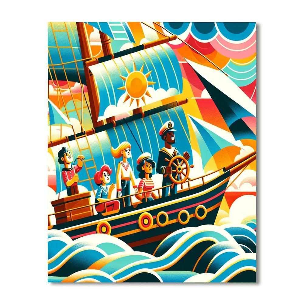 Sailing Adventures On The High Seas Paint By Numbers Kits