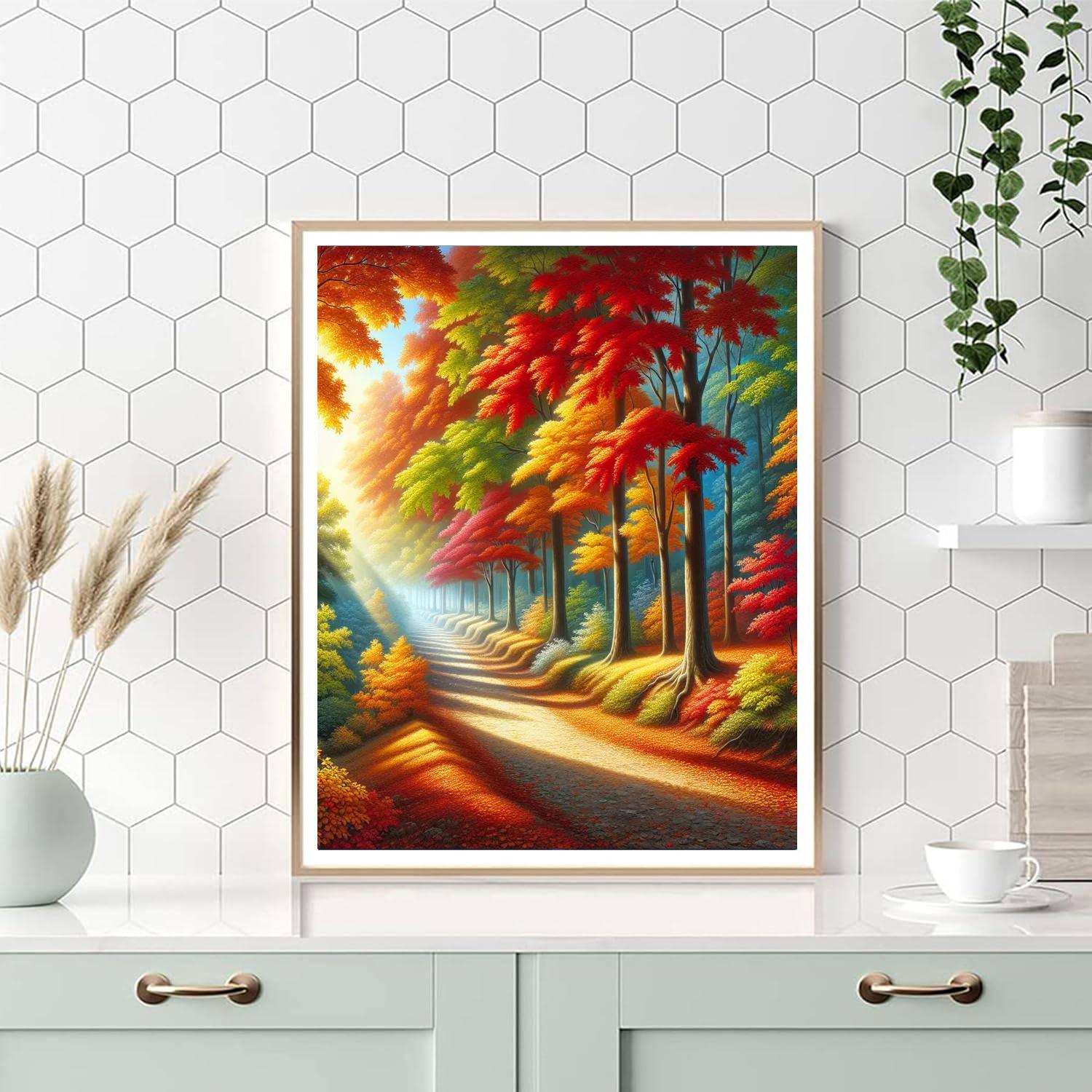 Enchanting Autumn Foliage Numbered Painting Kits