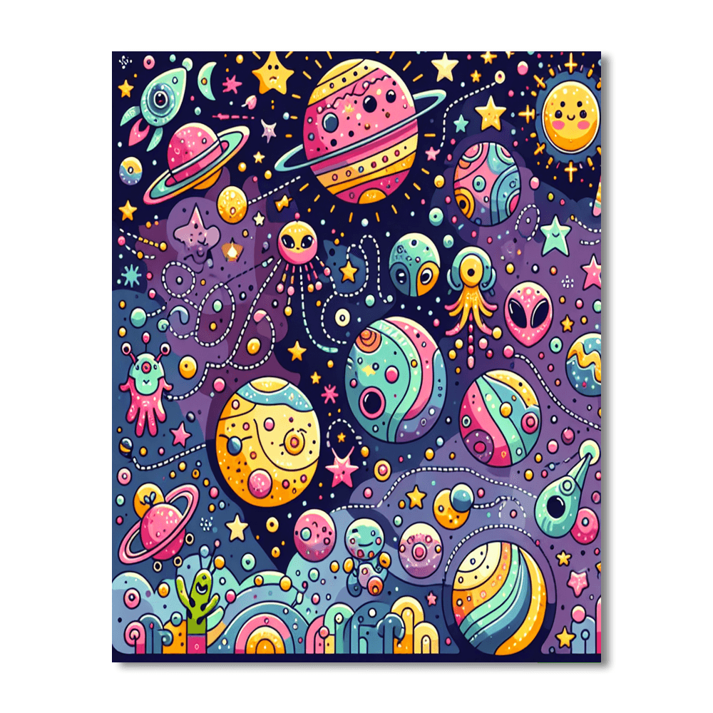 Creative Cosmic Journey Painting By Numbers Kit
