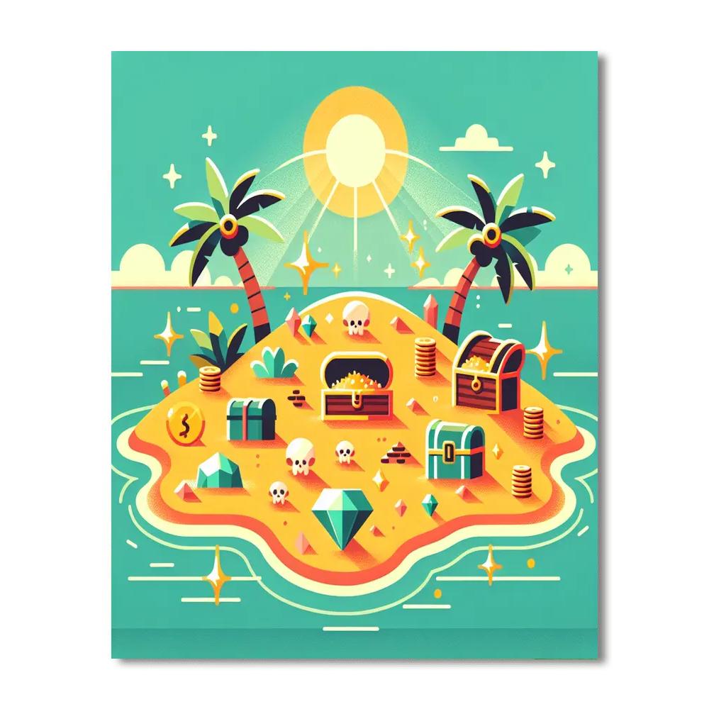 Desert Island Survival Numbered Painting Kits