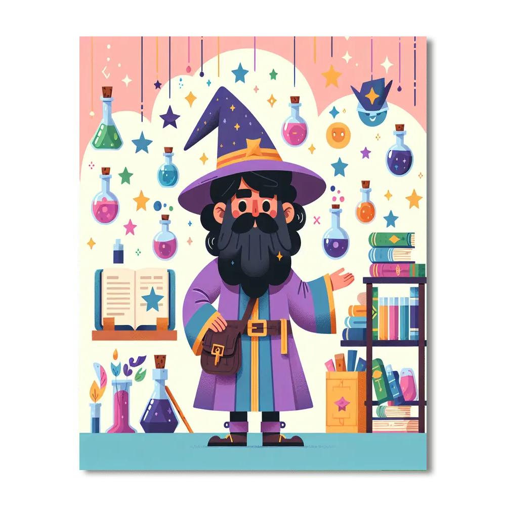 Fantasy Wizard's Workshop DIY Paint By Numbers