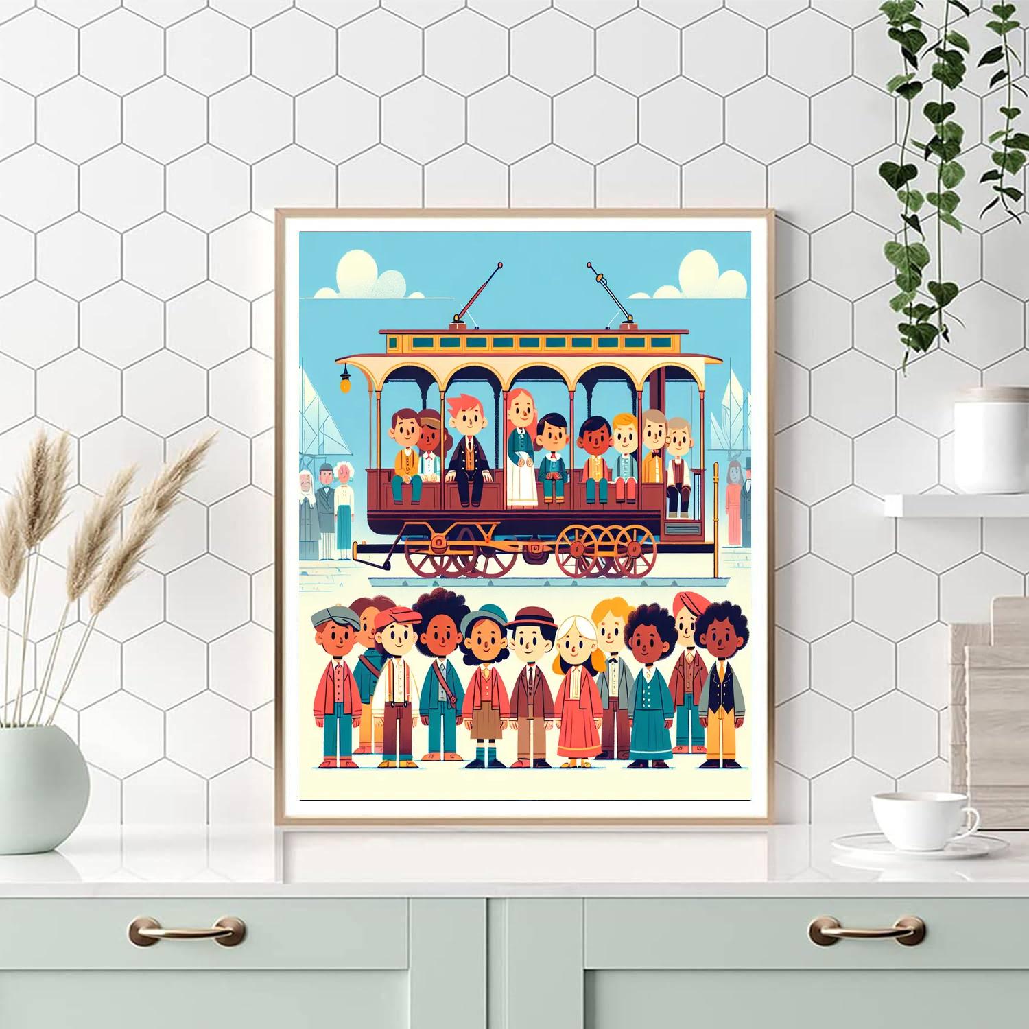 Time Traveler's Trolley Paint By Color