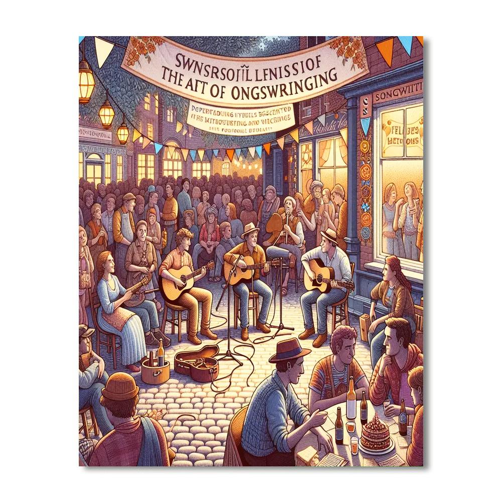 Nashville Songwriters Festival Paint By Numbers Art