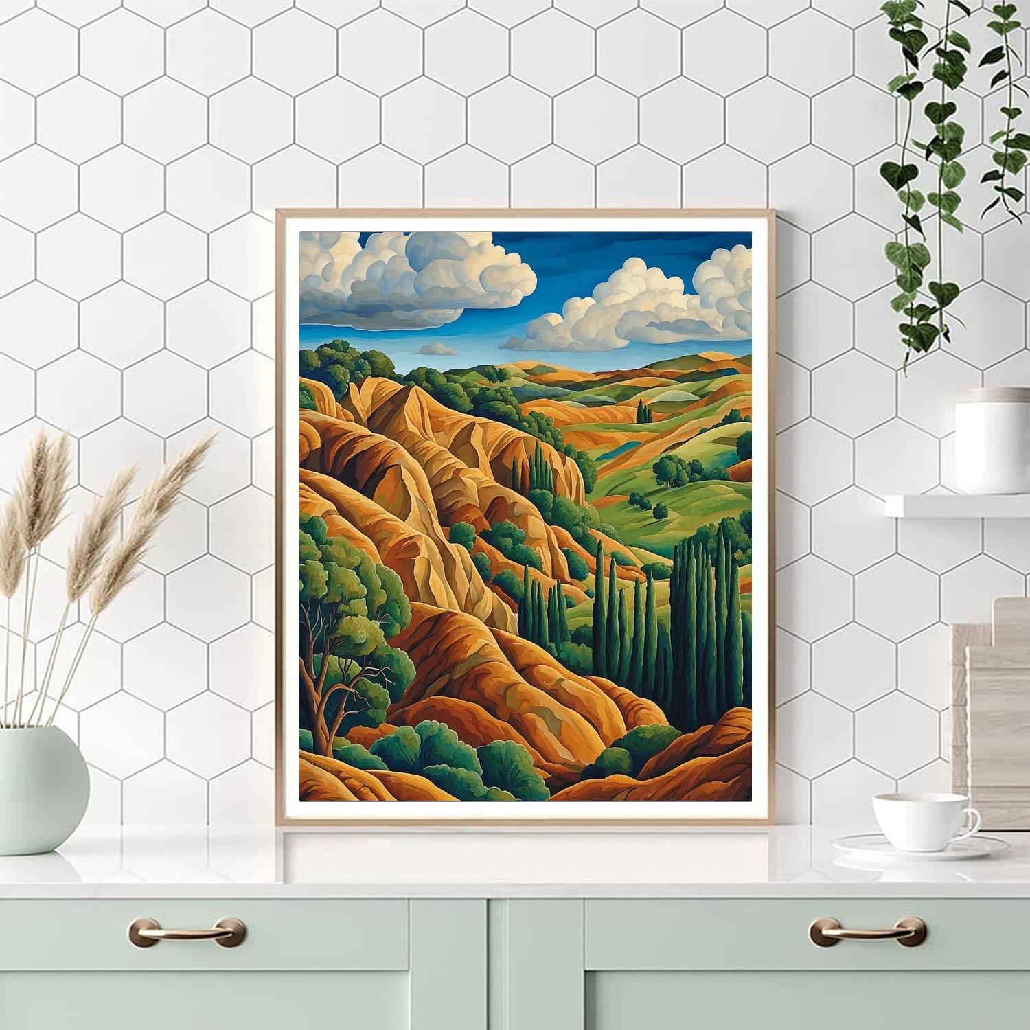 Michelangelo Inspired Mythical Terrain  Painting Number Kit