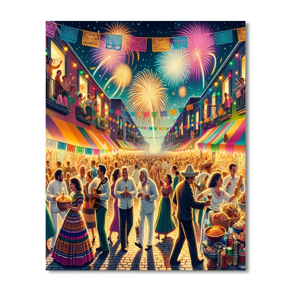 Año Nuevo Mexicano Paint By Color