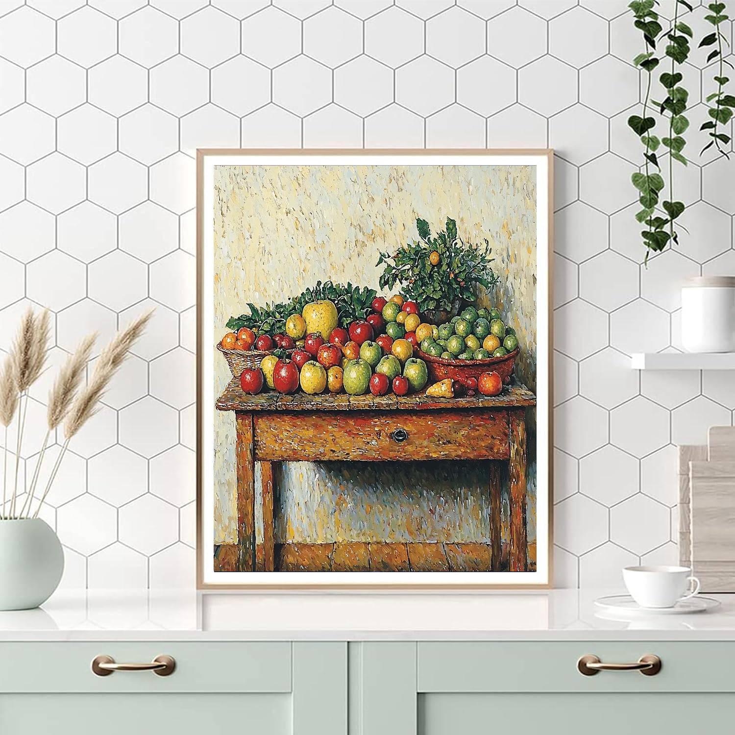 Paul Cézanne Inspired Rustic Fruit Harvest  Paint By Numbers