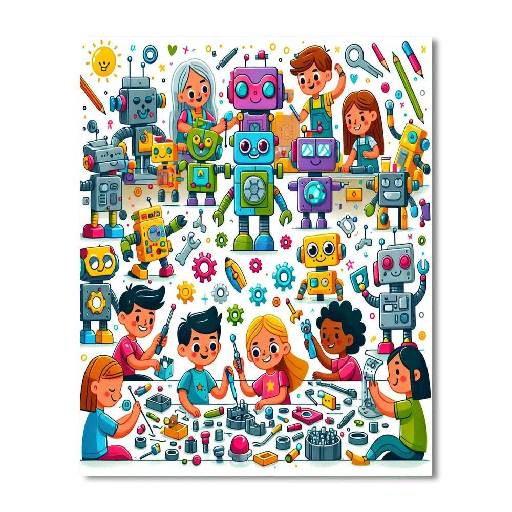 Robot Builders Club Numbered Painting Kits