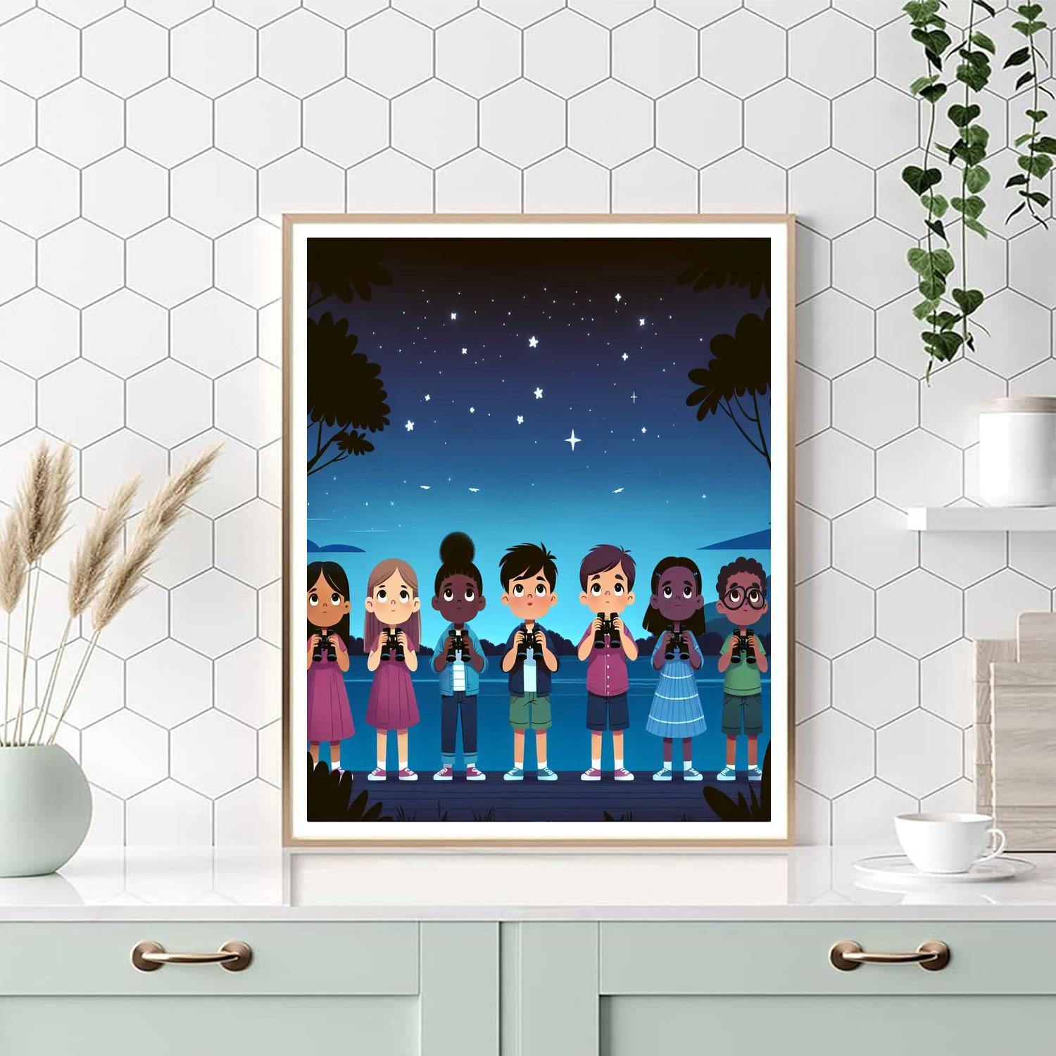 Starry Night Sky Safari Numbered Painting Kits