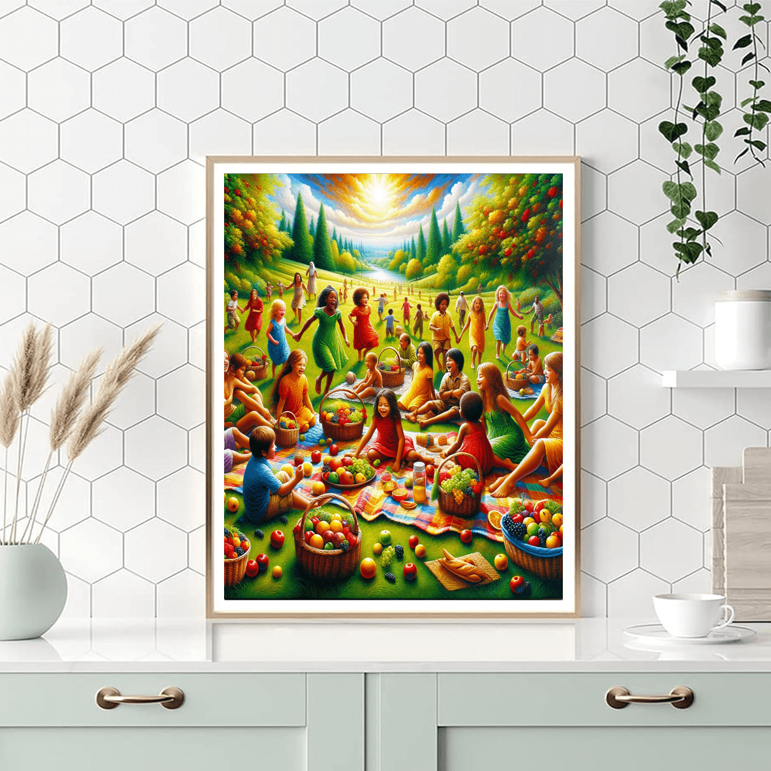 Summer Picnic Delight Painting Number Kit