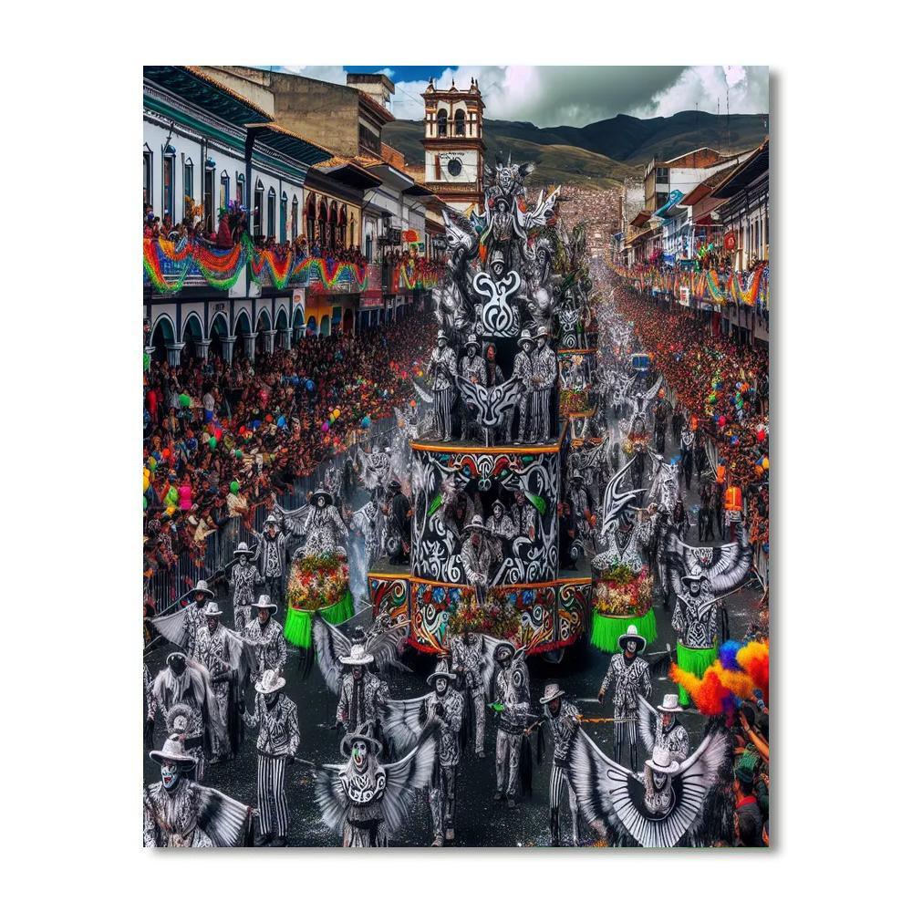 Carnaval De Negros Y Blancos - Colombia Number Painting