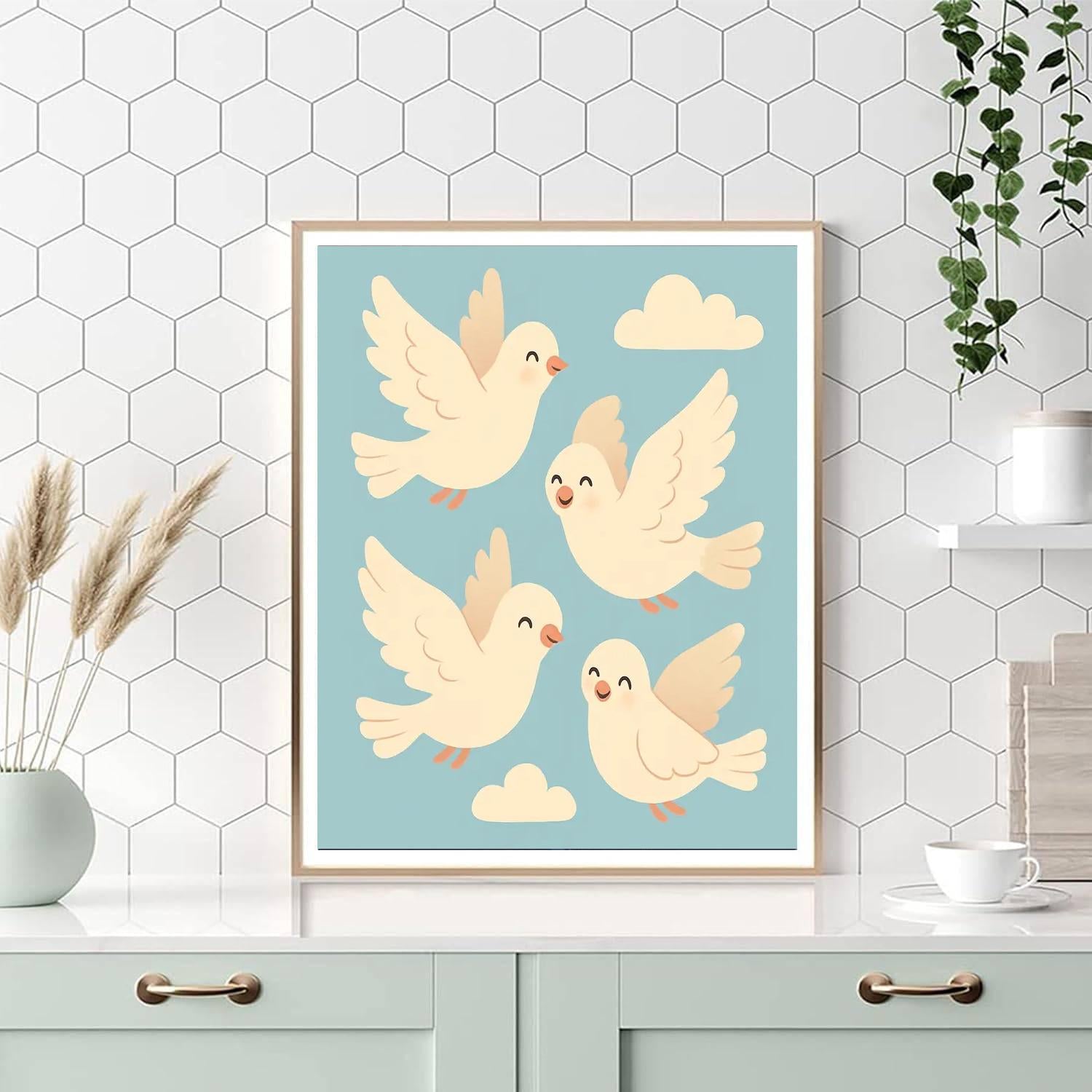Dreamy Doves Paint By Color