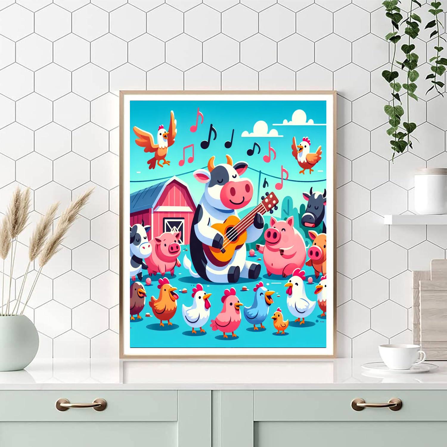 Fiesta On The Farm Painting By Numbers Kit