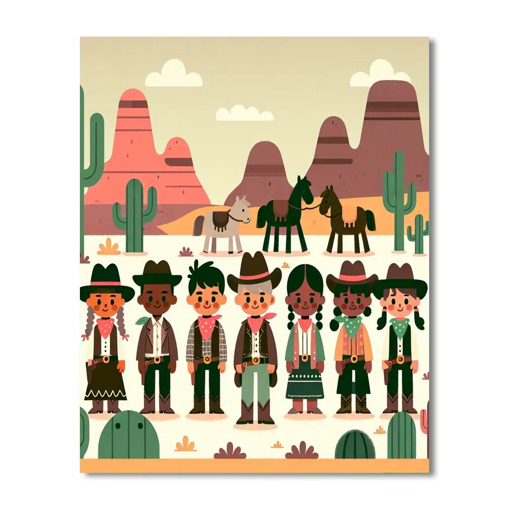 Wild West Wonder Number Painting