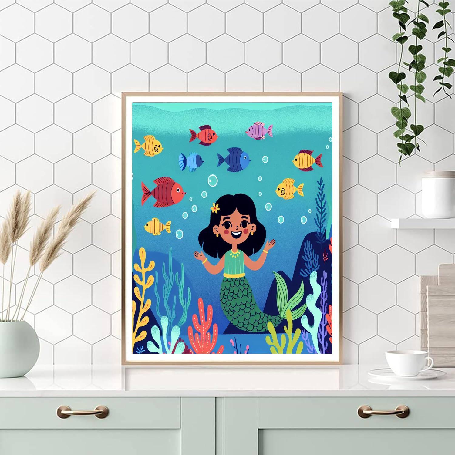 Seaside Mermaid Dreams Painting Number Kit
