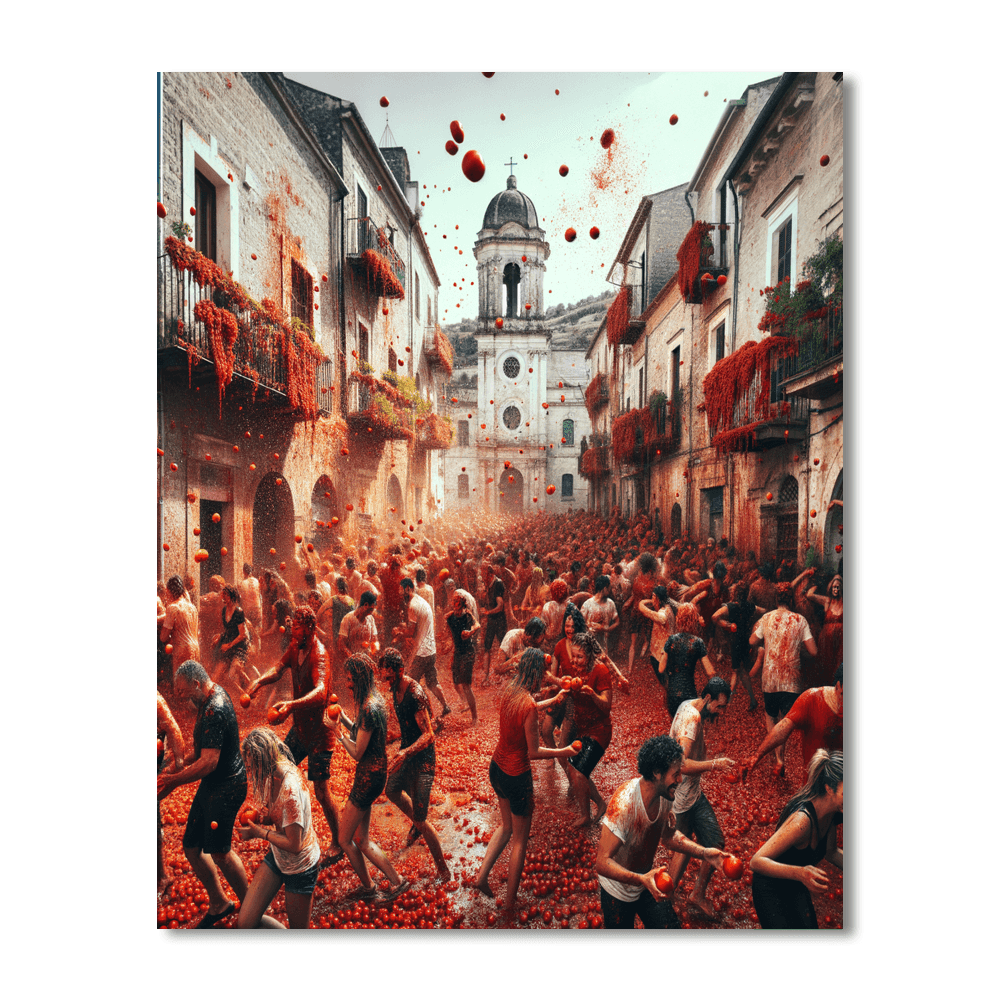 Tomatina Festival - Buñol, Spain Paint By Number