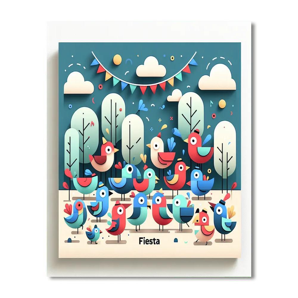 Festive Flock Fiesta Paint By Numbers Kits