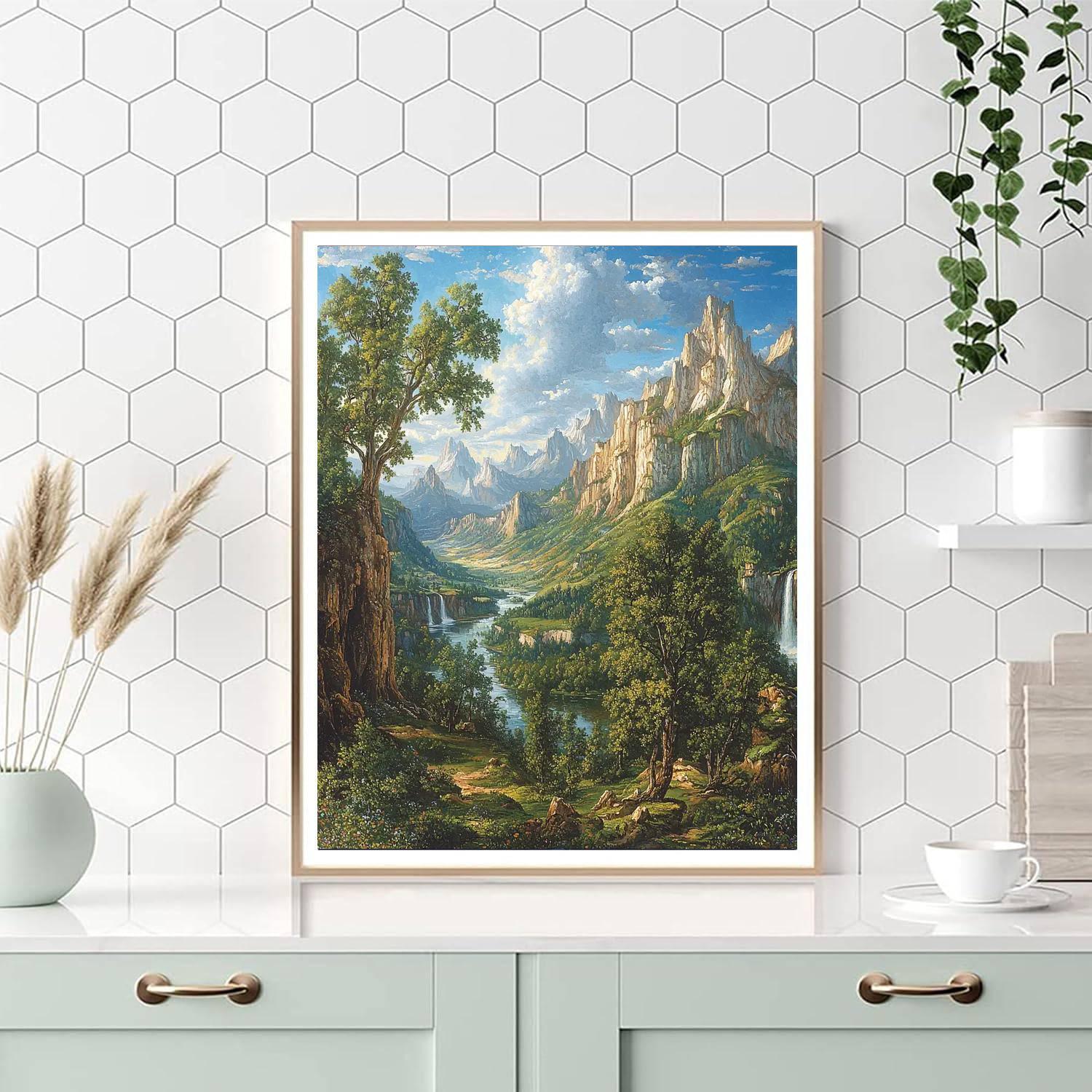 Thomas Cole Inspired Enchanting Wilderness  Paint By Numbers Kits