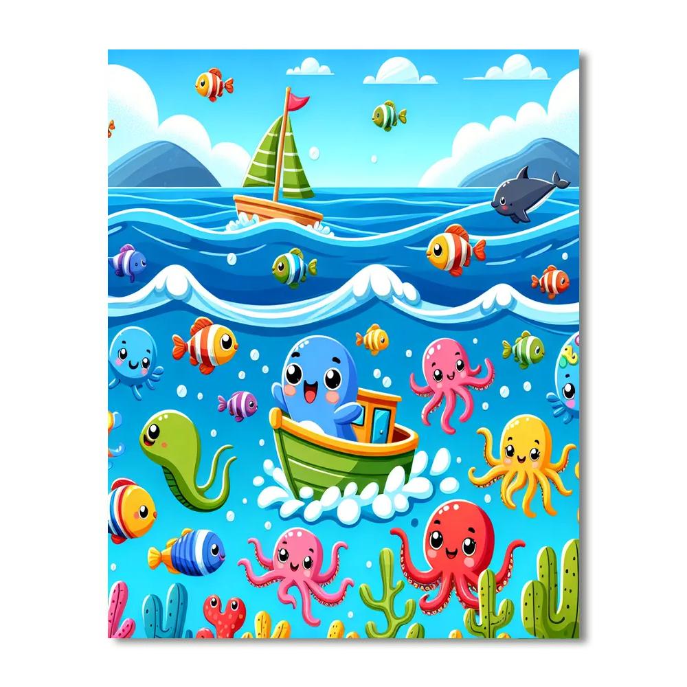 Joyful Ocean Quest Number Painting