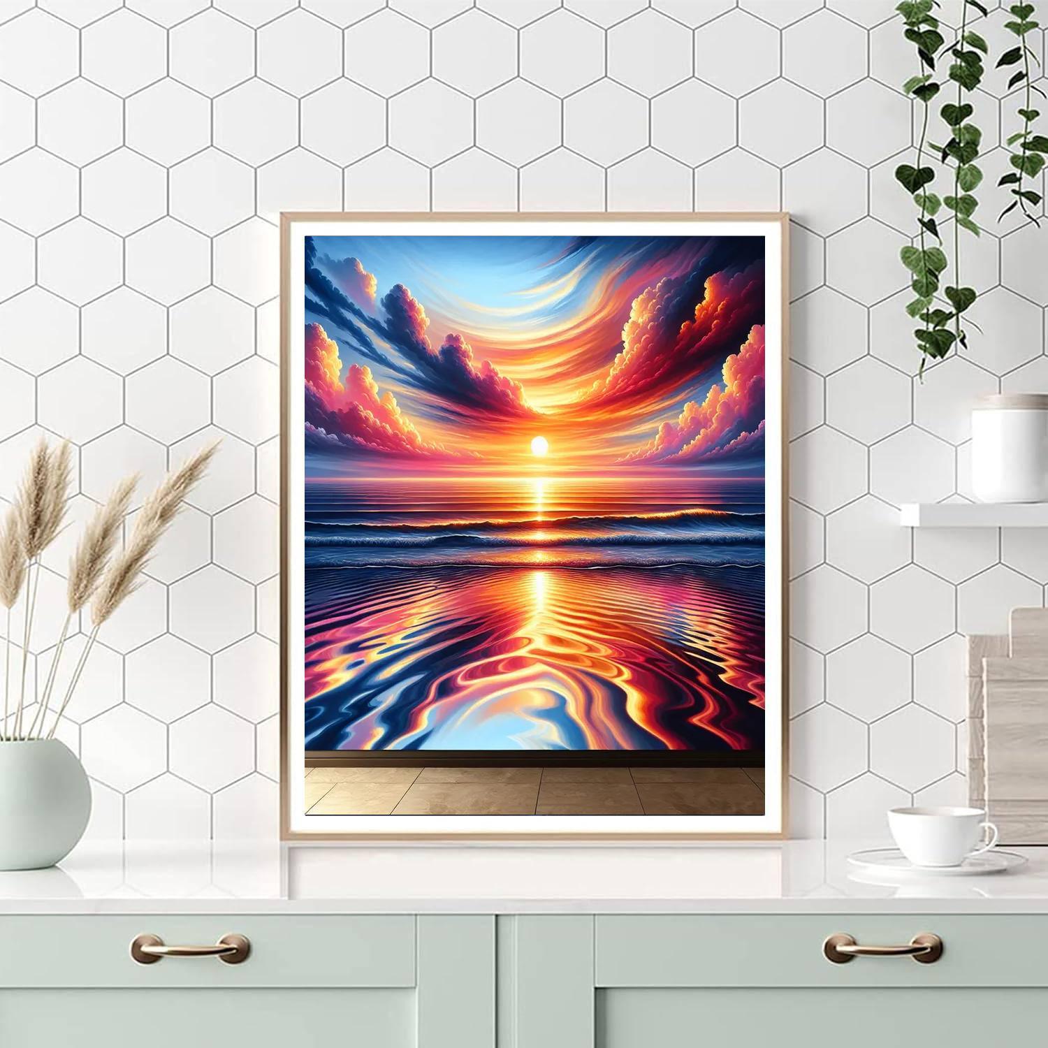 Lively Ocean Sunset - DIY Painting By Numbers Kit – Artistry Rack