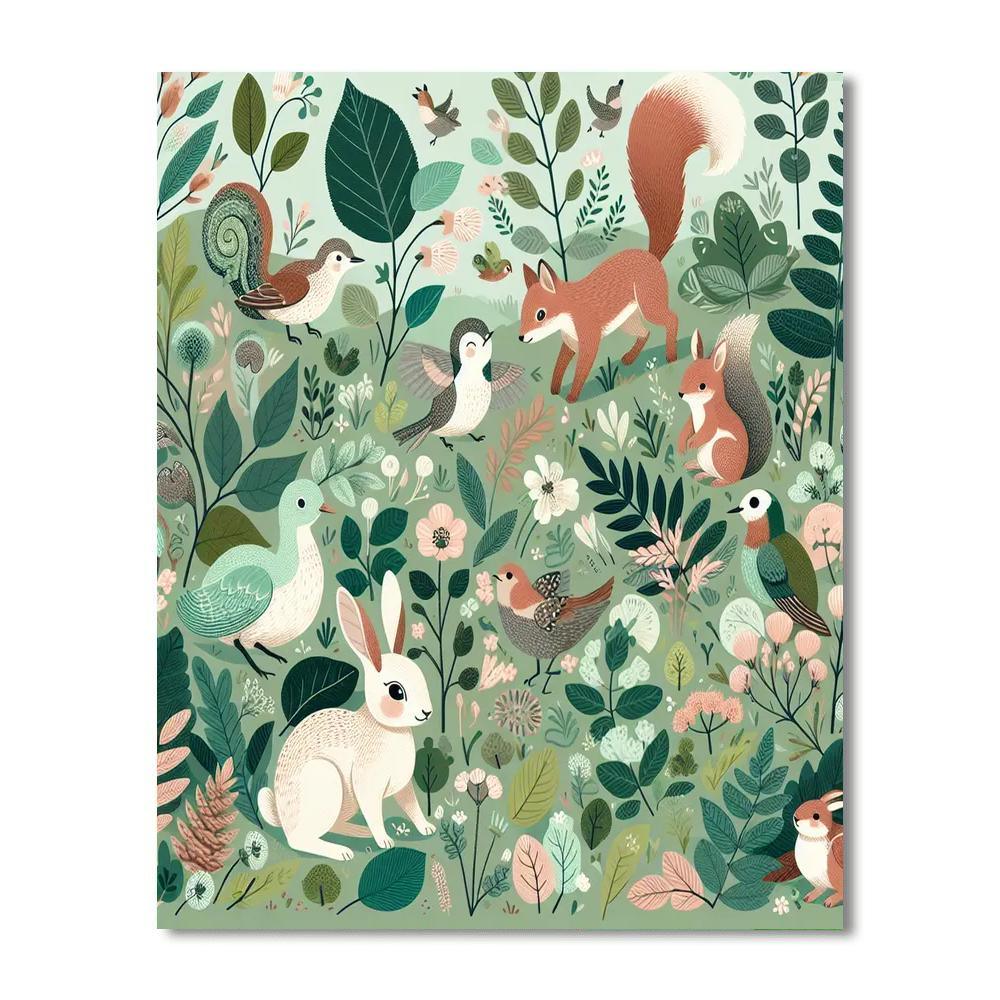 Woodland Companions Painting Number Kit