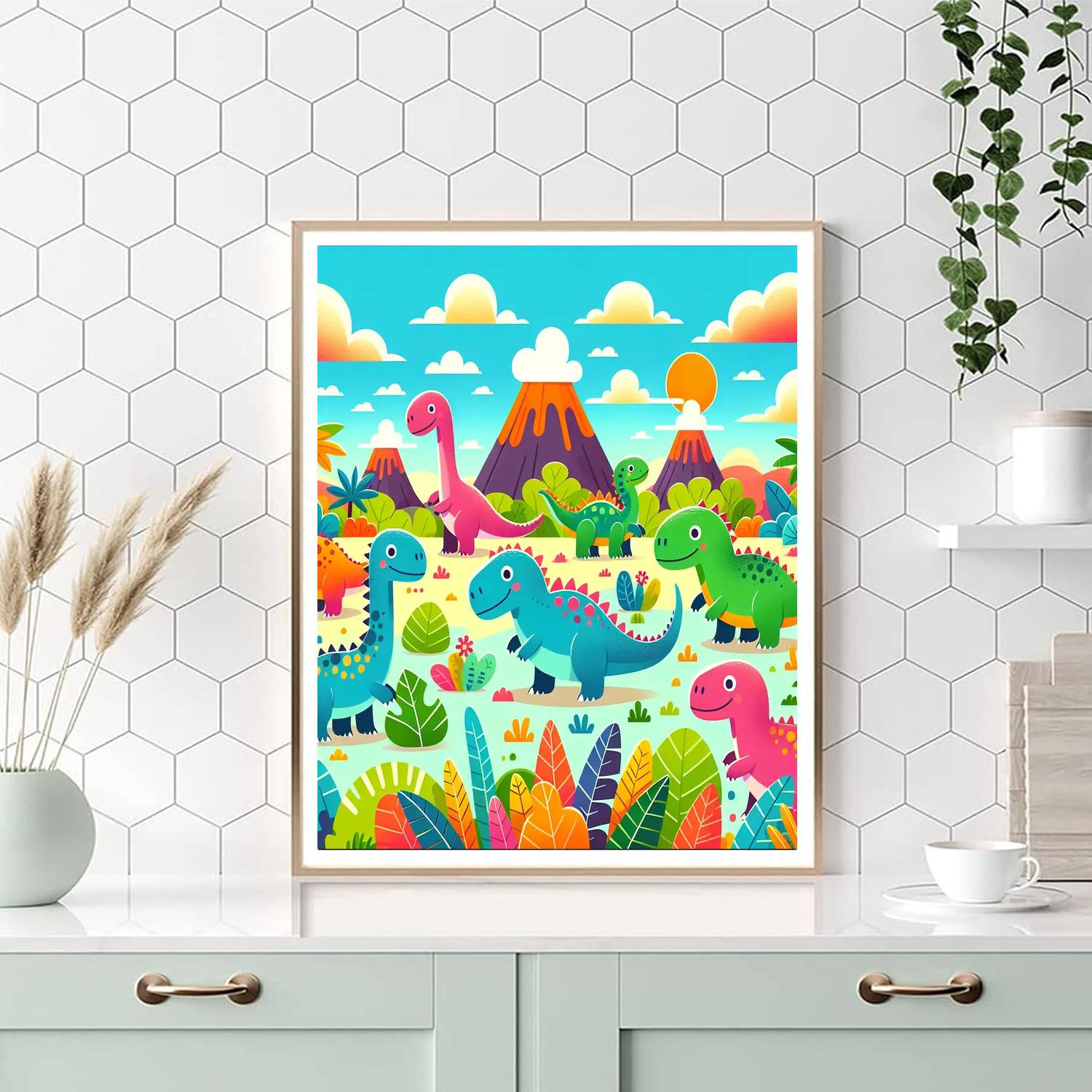 Daring Dino Days Painting Number Kit