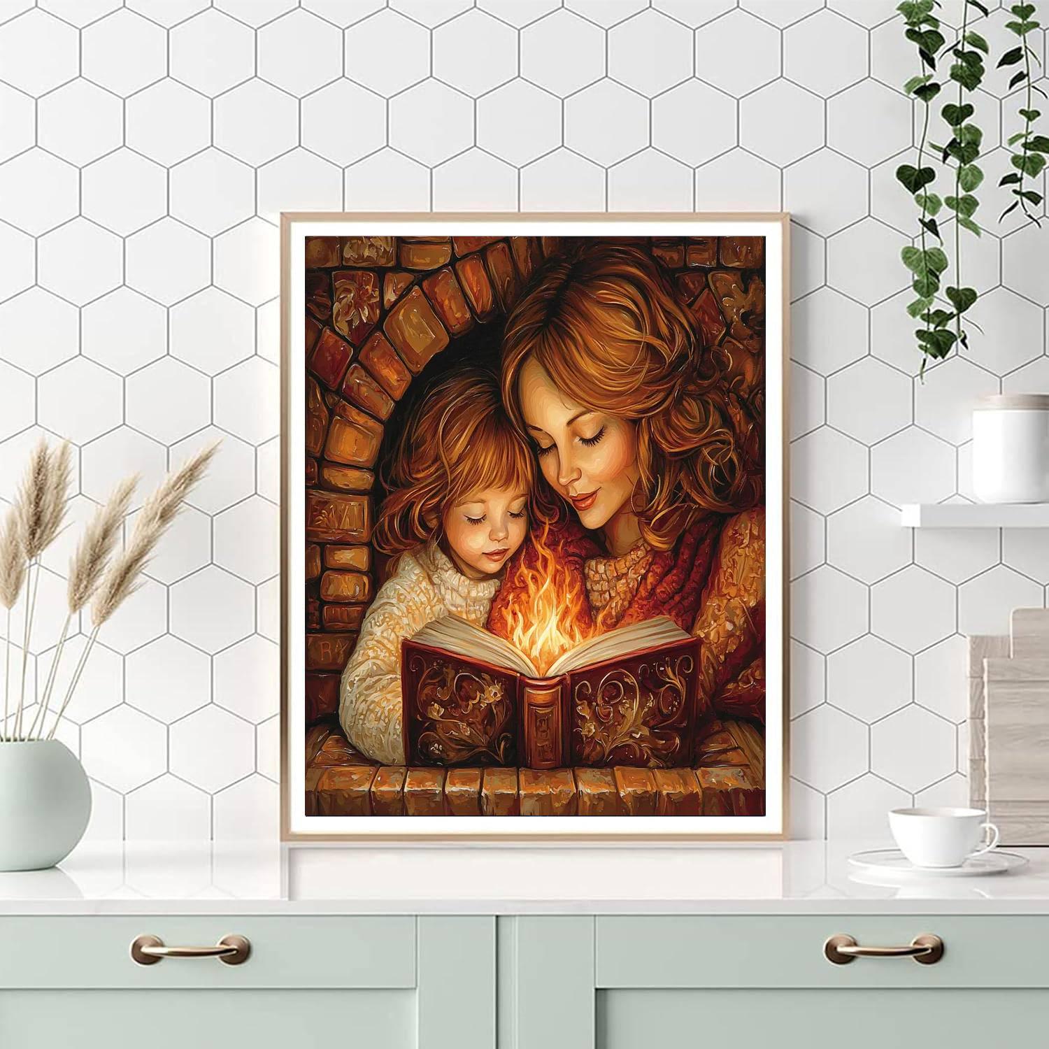 Tender Moments By The Hearth Painting By Numbers Kit